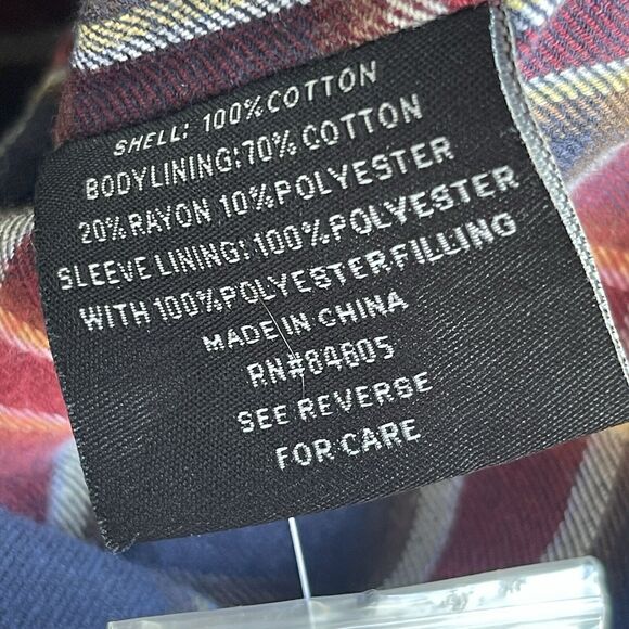 Burks Bay Mens Jacket Extra Large XL Brown Full Zip NRA Plaid Lined Workwear - Picture 10 of 14